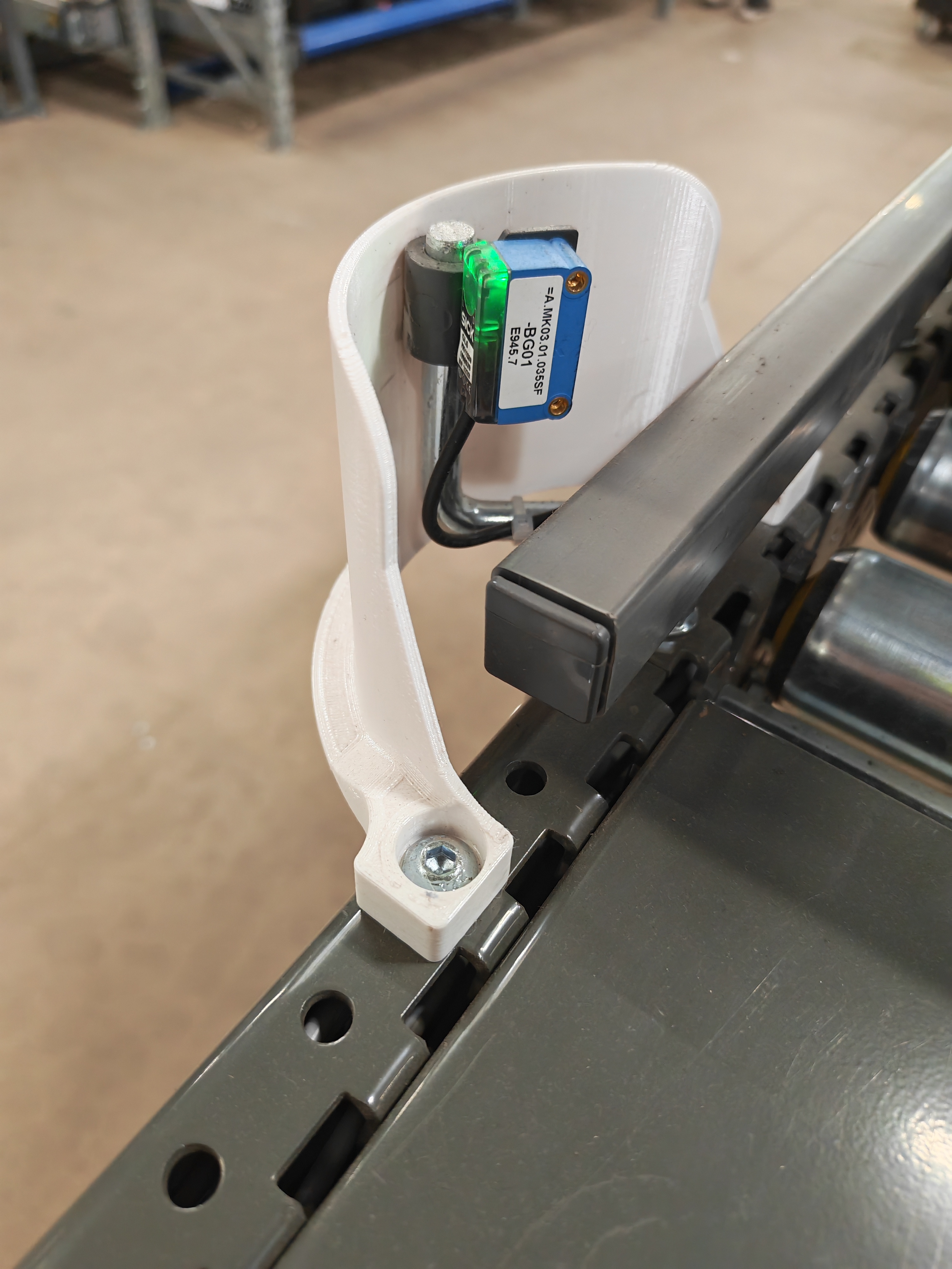 Sensor guard installed showing sensor alignment