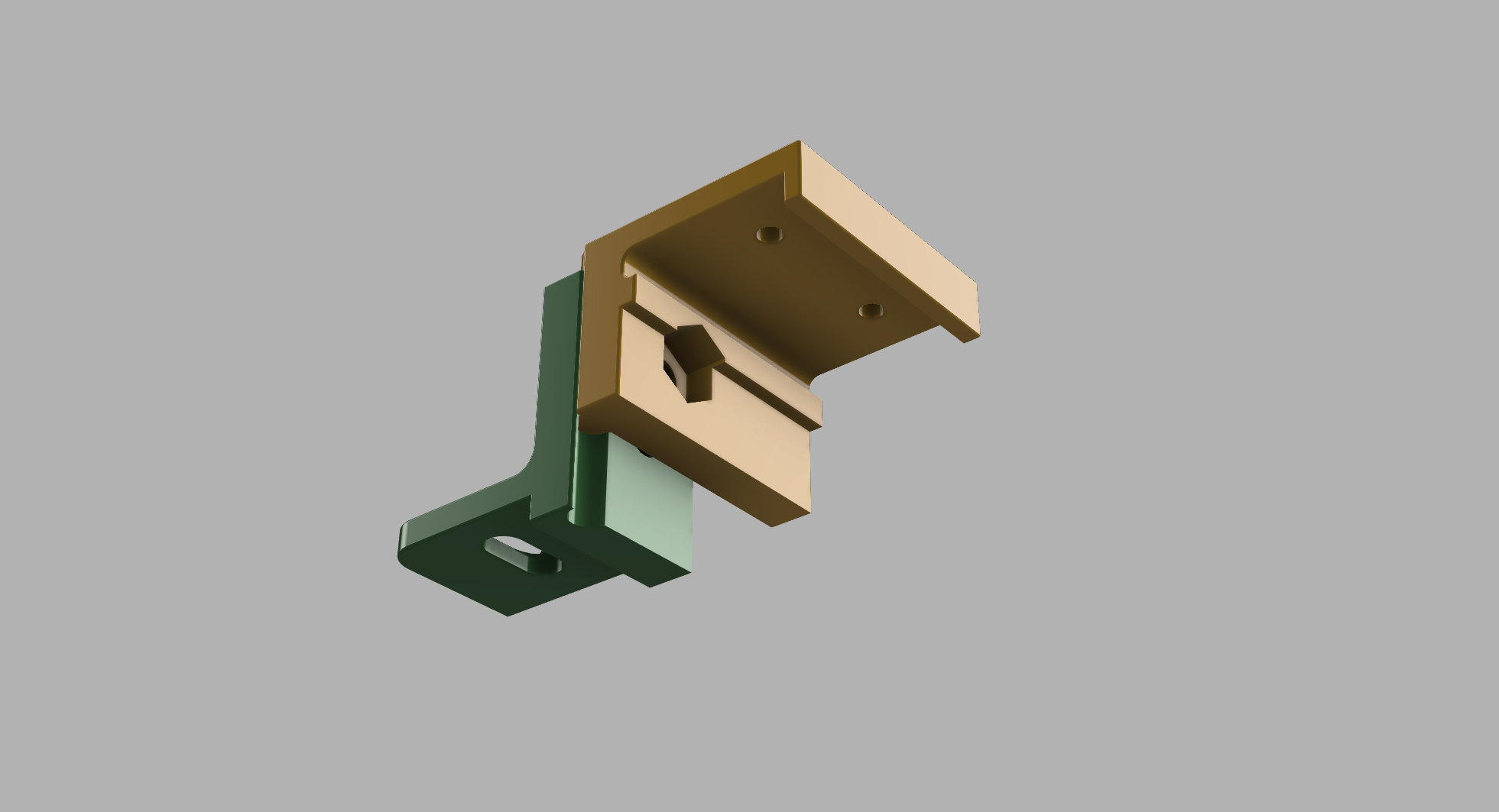 CAD render brush holder underside view